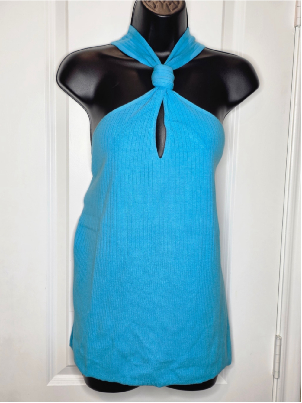 A New Day Turquoise Ribbed Halter Tank Top Women's Plus Size 4X - Picture 2 of 6